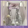 BCK113 elegant design with flowers white silk drapes and curtains