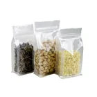 14*24 Custom Transparent 8 Side Seal Clear Plastic Zipper Pouch For Food Ziplock Nuts Packaging Bag
