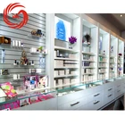 Cosmetic salon shop wall mounted furniture for make up shop decoration
