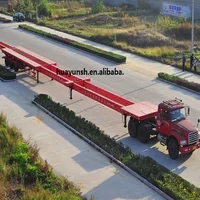 China Trailers Hydraulic Steering Extendable Lowboy
