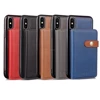 2 in 1 Busines Leather Case For iPhone 7 Plus For ip 6 6S Plus 5 5S SE Wallet Bag Case For iPhone X 8 plus Card Slot Phone Cover