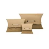 Brown pillow box clothing retail packaging kraft pillow boxes for scarves