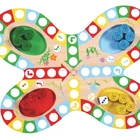 18 pcs wood toys animals butterfly shape green blue red yellow 4 colours chess games 3d puzzle wooden toy