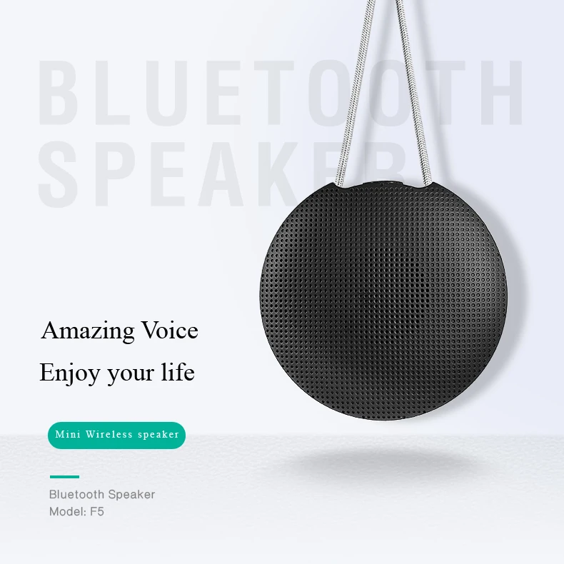 Factory Price F5 Round Mini BT5.0 Bluetooth Speaker Bass With Handsfree Wireless Portable Bluetooth Speaker - ANKUX.COM