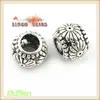 Large Hole Bali Style Beads Charms Antique Silver Base Metal Beads 9X9mm