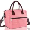 Women Leak-proof Insulated Lunch Box Tote Picnic Bag with Adjustable Shoulder Strap