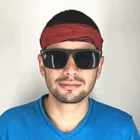 Red neck gaiter headband head wear tube bandana