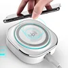 mobile wireless charger qi wireless charger with blue round LED light four usb port DC charger with UK EU US plug