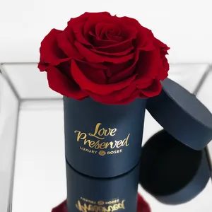 wholesale cardboard round rose flower boxes for roses packaging