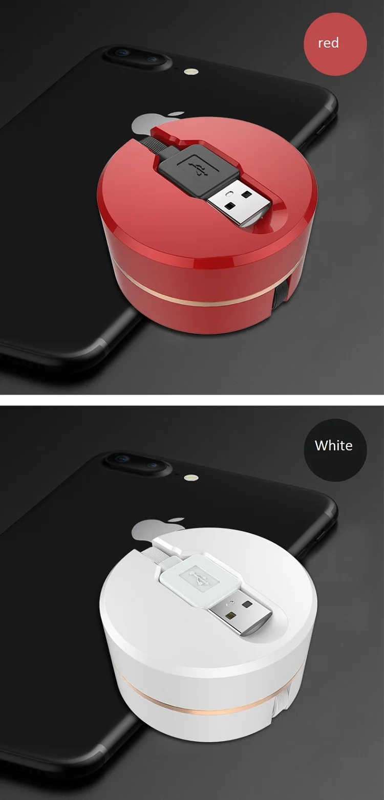 2019 USB cable 3 in 1 retractable cable for Micro+8pin+Type c Charging Cable For Smart Phone - ANKUX.COM