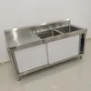 Stainless Steel 304 Bar Wash Sink Kitchen Counter Top with Cabinet