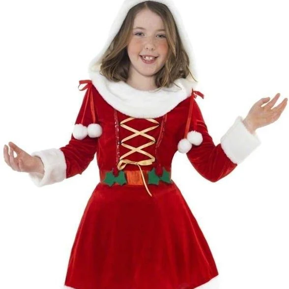 Оптовая продажа; Детский костюм «Маленькая Мисс Санта» для девочек