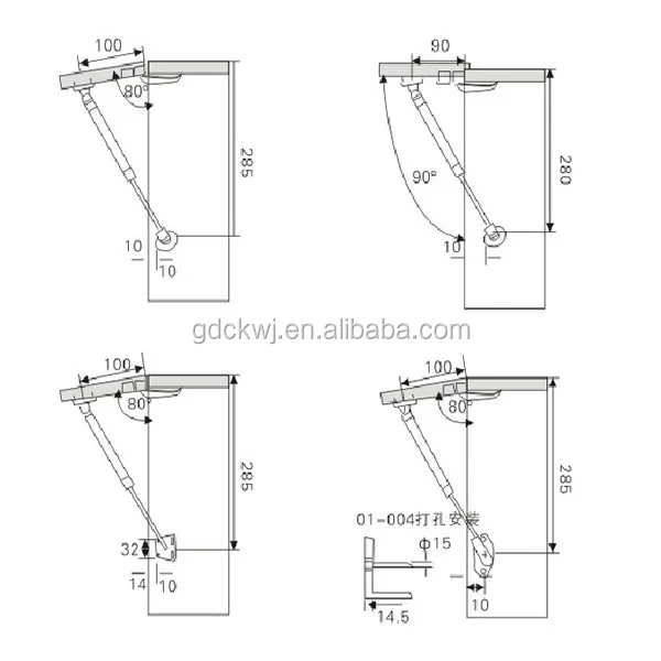 professional custom steel door lid stays 100n 60n 150n cross reference master lift cabinet gas spring
