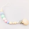 Personalise Chew Beads Silicone Marble Cookies Clip Charms Silicone Bead Baby Soother Chain Holder