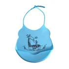 Hot selling crumb food catcher baby bib with pocket