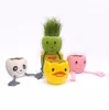 Modern Chinese New Year Luck Chicken Doll Decoration ,Colorful Baby Room Decoration Plant Pots Ceramic