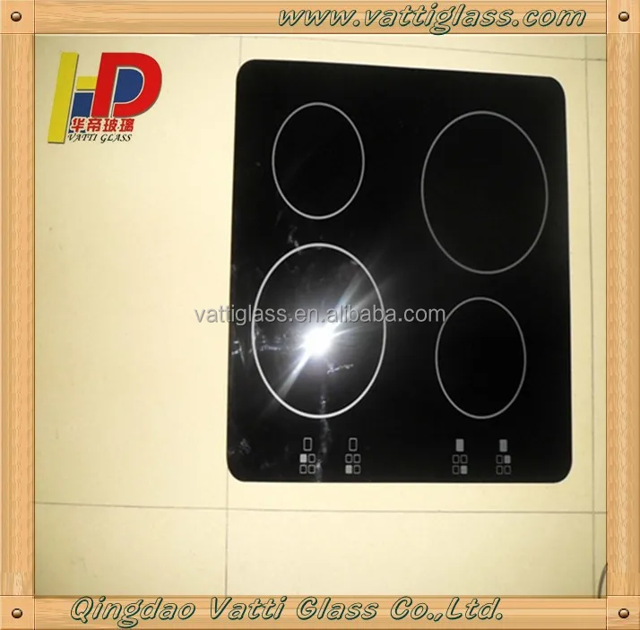 4mm Black Ceramic Glass With Polished Edges For Electric Cooktop