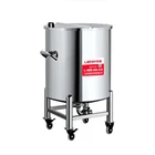 LIENM Movable Stainless Steel Storage Tank 300L/400L/600L For Water Lition Cream Storage