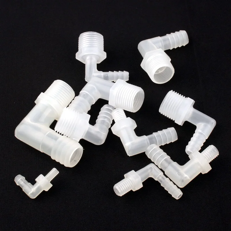 4mm~20mm 90 Degree L Elbow Connector Plastic Barbed Joiner Pipe Hose Food Grade 