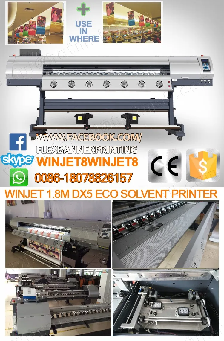 High quality 1.8m winjet W215/225 with dx5 high precision