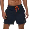 Custom Design Quick Dry Mens Beach Shorts Solid Colors Swim Trunks