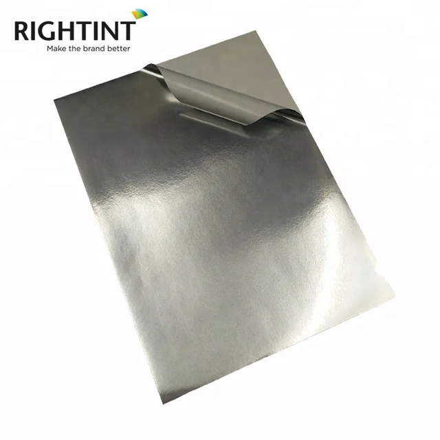 mirror metal silver aluminium foil film self adhesive backed