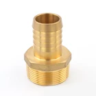 1/2" DZR Lead Free Pex Pneumatic Plumbing Hydraulic Brass Hose Barb Barbed Nipple Compression Tube Gas Pipe Fittings