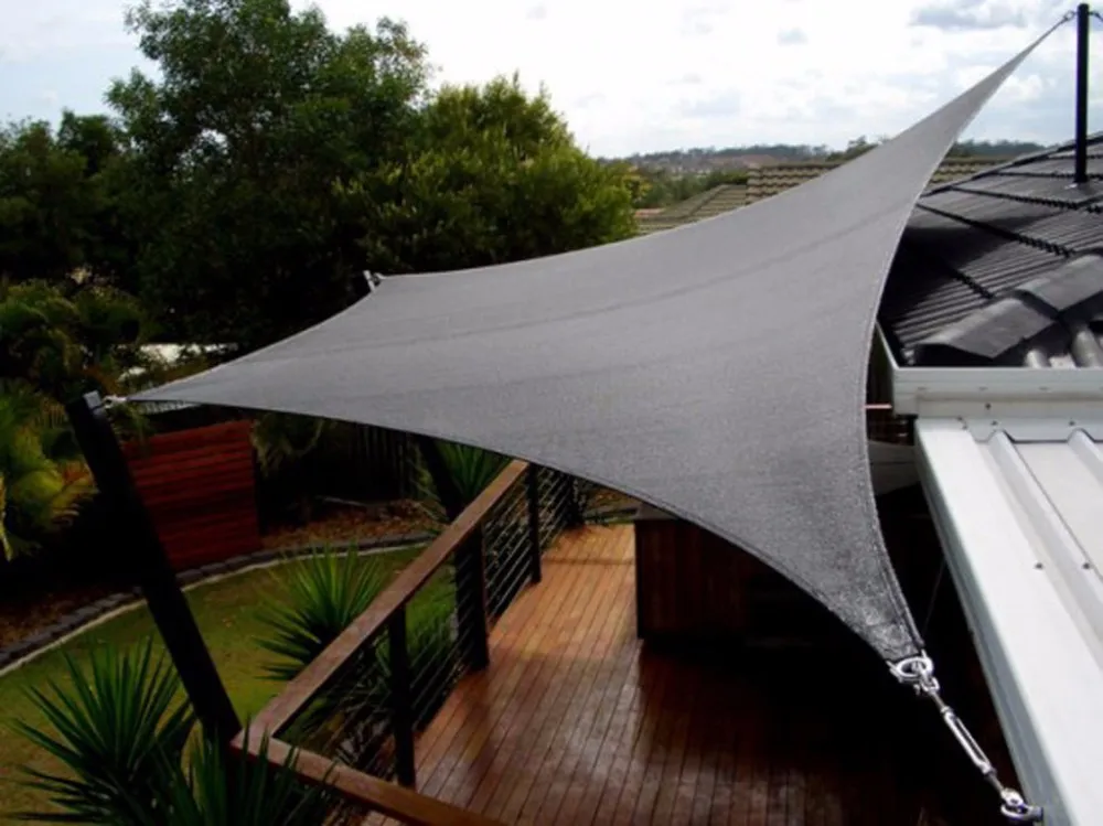 Waterproof Shades Sails Sun Patio Awnings Yard Outdoor Triangle Deck
