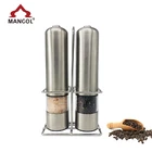 Stainless Steel Electric Salt and Pepper Grinder Set