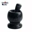 China Factory Direct Best Price Custom Stone Kitchenware Solid Mini Marble Mortar and Pestle Set