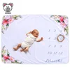 New Baby Growth Photography Prop Baby Monthly Milestone Blanket Luxury Soft Polar Fleece Month 100% Organic Cotton Baby Blanket