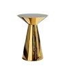 Stainless steel side table one leg round luxury small sofa side end tables for living room