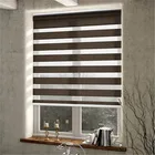 Somfy motorized zebra roller blind curtain european style window curtains