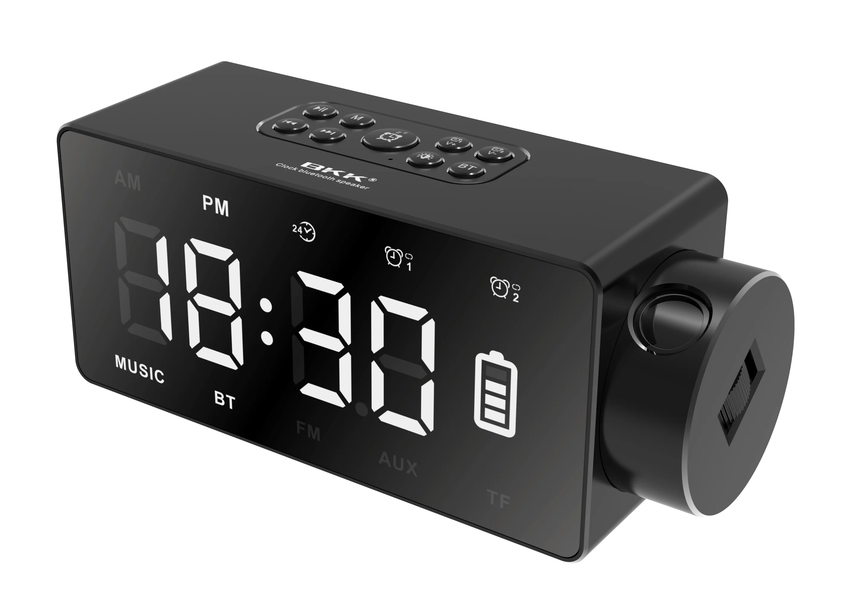 Projection Alarm Clock Radio with TF card BT Clock (S90) - ANKUX.COM