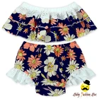 New Design 2pcs Baby Clothing Sets Printed Fabric And Lace Baby Prints Wholesale Fabric Clothing Boutique Outfits