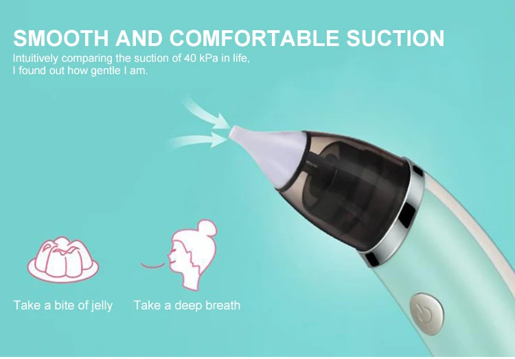 Safe silicone nose cleaner baby electric nasal aspirator