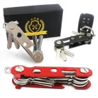 Amazon cheap multi-function metal zinc alloy custom logo Pocket compact smart key holder organizer with bottle opener