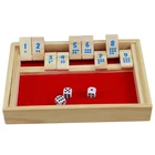 Deluxe Shut The Box - Wooden Board Game with Dice for The Classroom, Home or Pub - 14 in