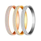 Rose Gold Plated Stainless Steel Crystal Stone Bracelet Women Luxury Bangle