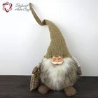 Good quality light brown hat child plush toys christmas doll for table decor