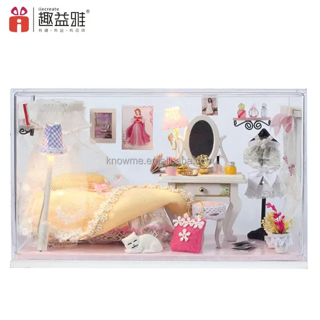 handmade product lovely diy wooden doll house miniature