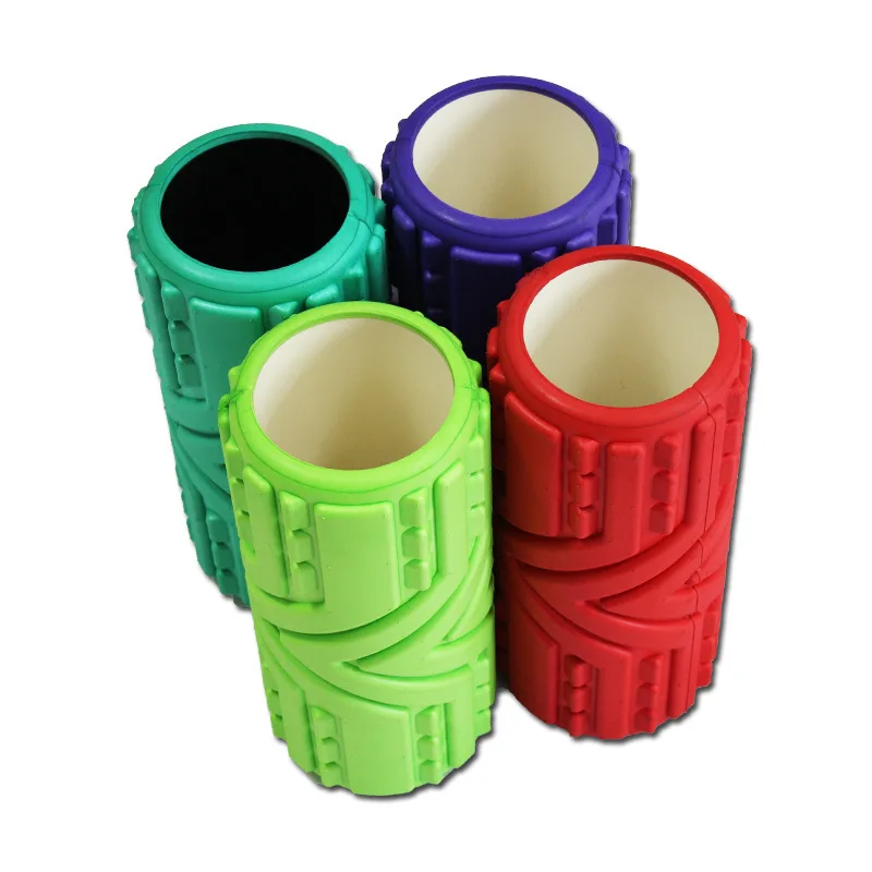 Professional EVA arrow carved hollow core foam roller tetured deep -tissue massage roller yoga fitness roller