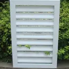 Classic white bathroom louver window pvc shutters
