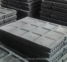 high Mn-steel teeth plates jaw plates for jaw crusher plant from china