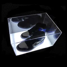 2017 clear light up acrylic sneaker display case for store
