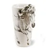 creative water color ceramic horse mugs with 3d horse head