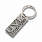 promotional blank emboss engrave logo metal keychain