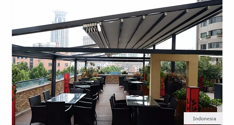 aluminium pergola roof sliding awning used for house