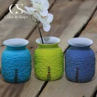 China colorful table top decorative ceramic flower vase for export