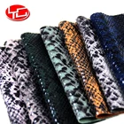 black roll fabric pu eco faux snake skin prices synthetic holographic metallic rexine leather garment printed